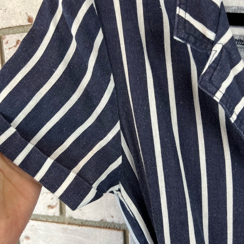 H&M | Navy and White Pinstripe Jumpsuit - Picture 7 of 9